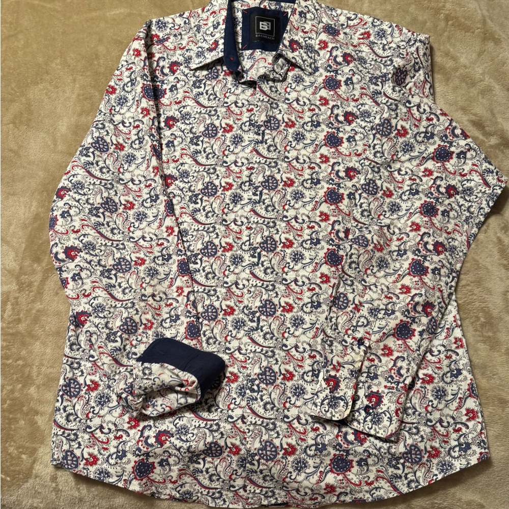Bachrach Paisley Print Shirt